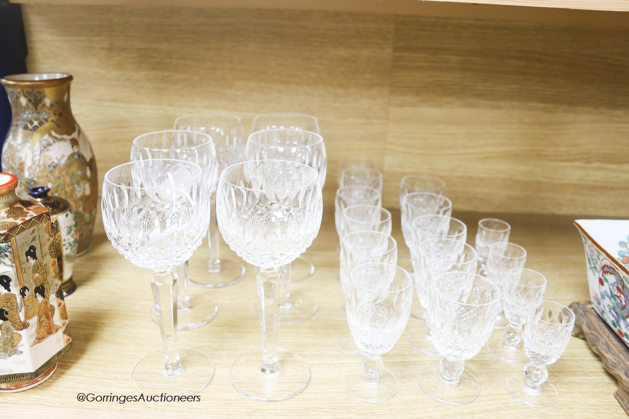 A part suite of Waterford wine glasses, Colleen pattern